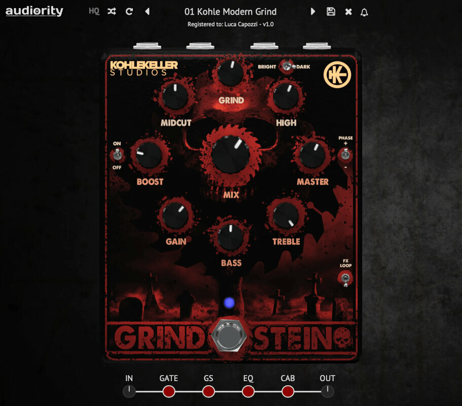 Štúdiový softwarový Plug-In efekt Audiority Klirrton Grindstein (Digitálny produkt)