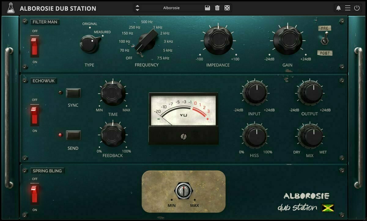 Programmatūras spraudņa efektu procesors Audio Thing Alborosie Dub Station