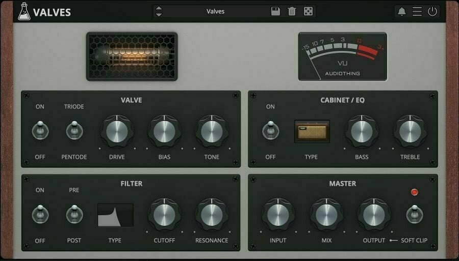 Studiový softwarový Plug-In efekt Audio Thing Valves (Digitální produkt)