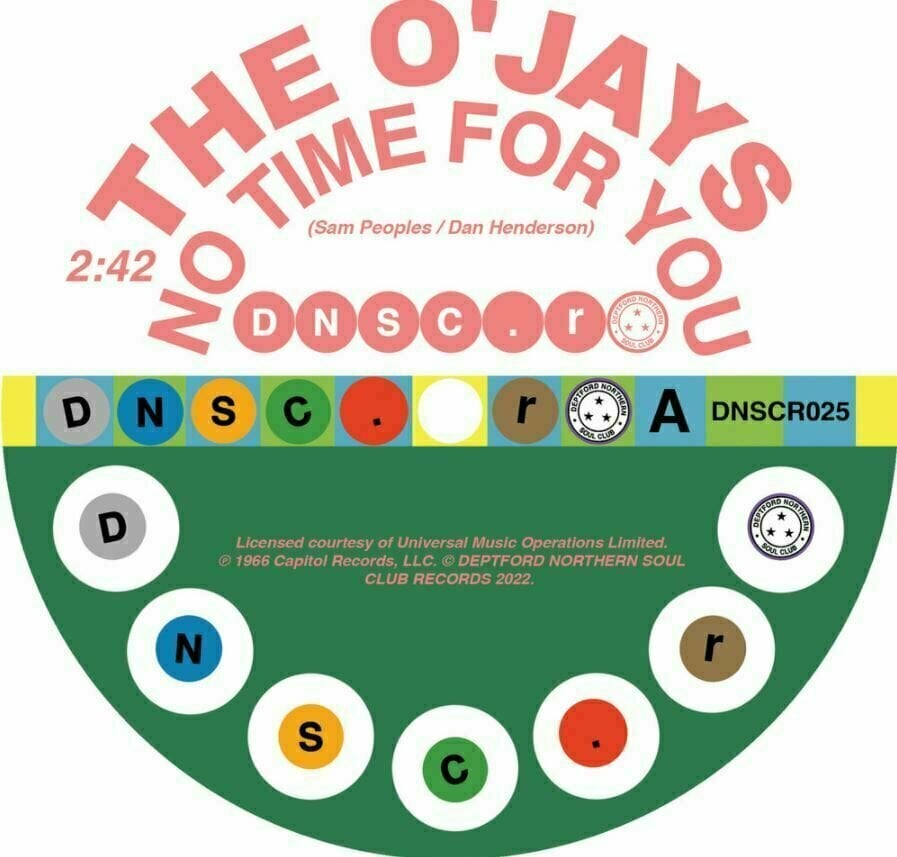 Disc de vinil The O'Jays - No Time For You/Because I Love You (LP)