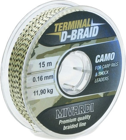 Fishing Line Mivardi Terminal D-Braid Camo 0,16 mm 11,9 kg 15 m