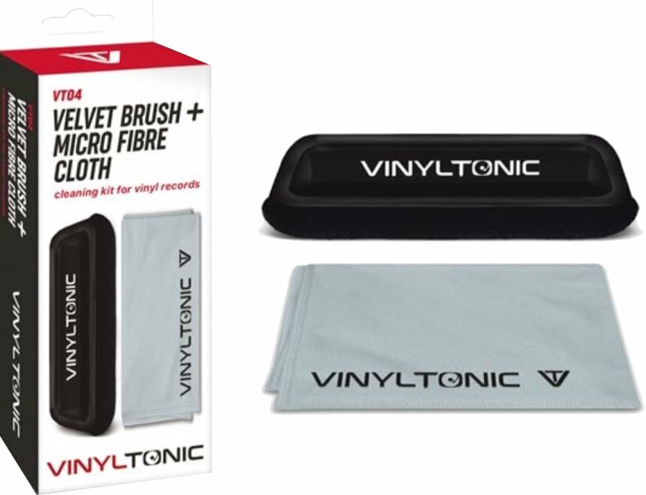 Set di pulizia per dischi LP Vinyl Tonic Cloth & Brush Set
