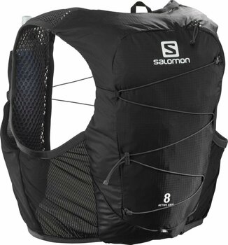Running backpack Salomon Active Skin 8 Set Ebony M Running backpack - 1