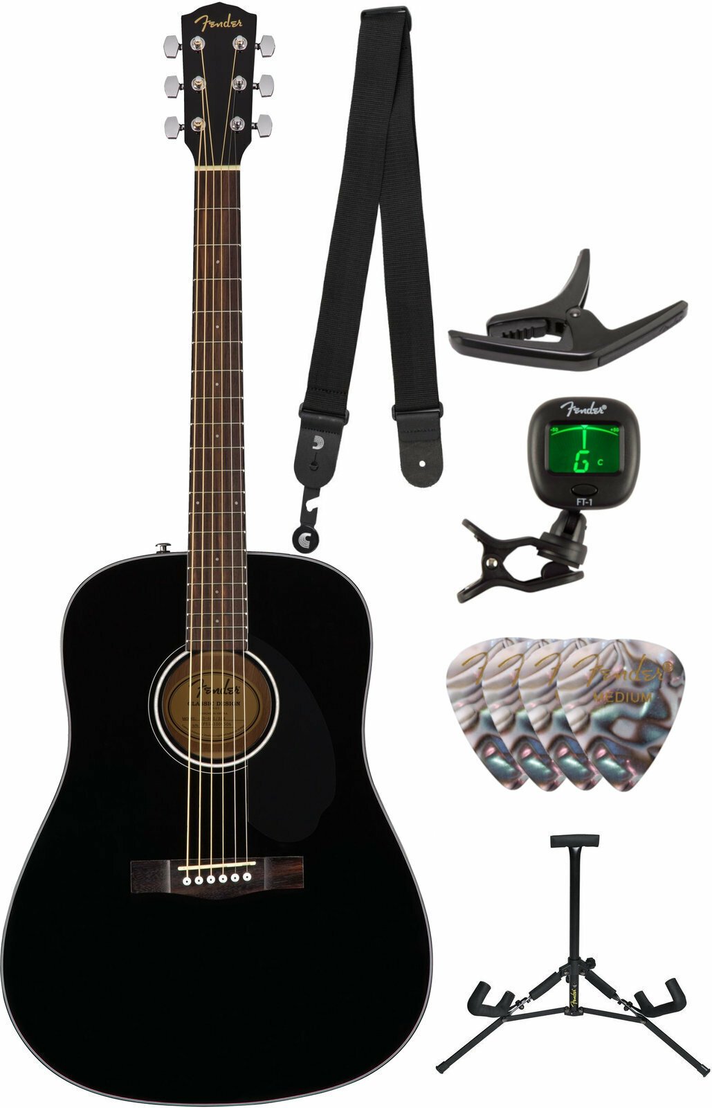 Gitara akustyczna Fender CD-60 BK V3 Deluxe SET Czarny