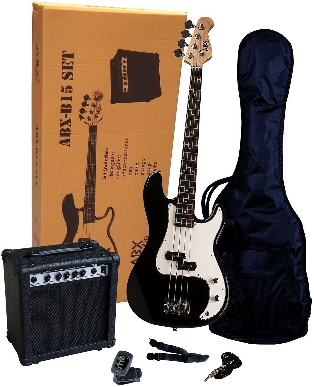 4-string Bassguitar ABX ABX-B15 SET Black