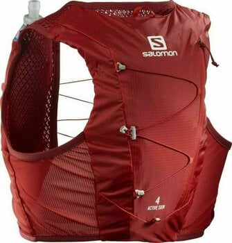 Running backpack Salomon Active Skin 4 Set Goji Berry/Red Chili XL Running backpack - 1