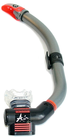 Шнорхел за плуване Aqua Lung Air Dry P.V. Silver