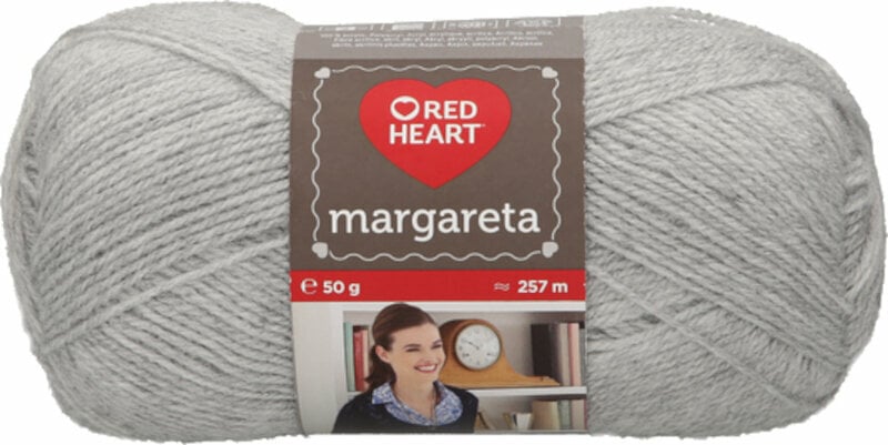 Strikkegarn Red Heart Margareta 00095 Light Silver Melange