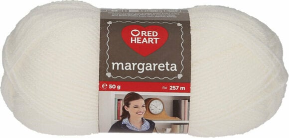 Knitting Yarn Red Heart Margareta 00208 White - 1