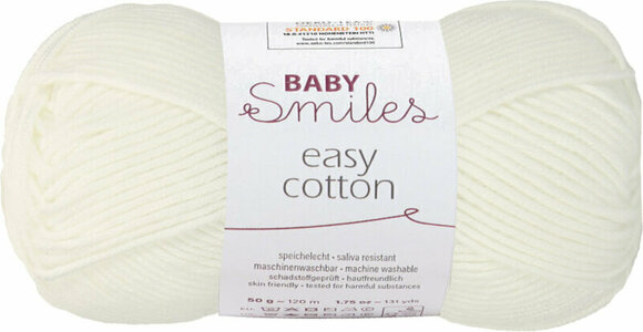 Pletací příze Schachenmayr Baby Smiles Easy Cotton 01001 White - 1