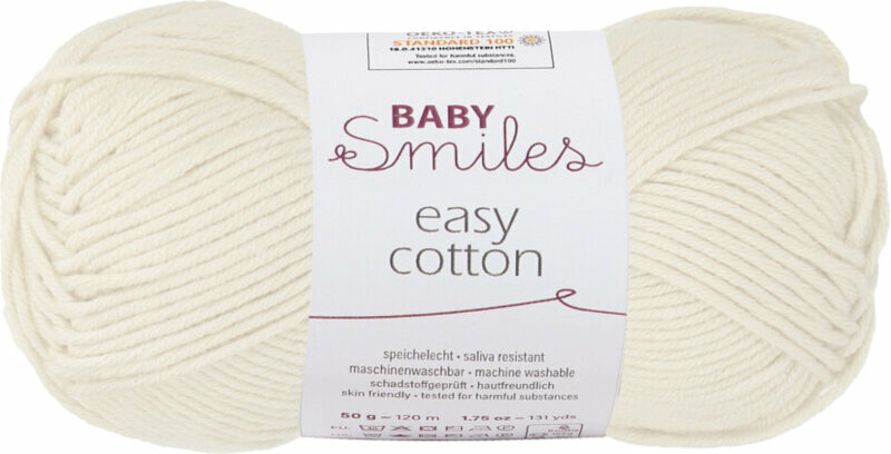 Knitting Yarn Schachenmayr Baby Smiles Easy Cotton 01002 Nature