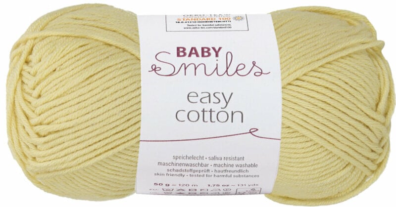 Fios para tricotar Schachenmayr Baby Smiles Easy Cotton Fios para tricotar 01021 Vanilla