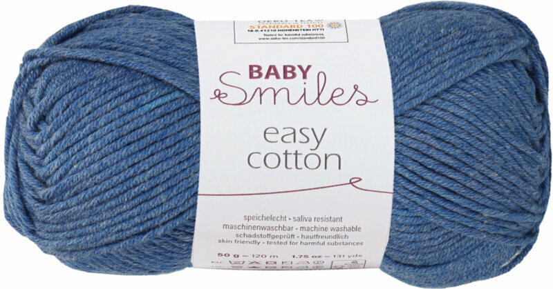 Fios para tricotar Schachenmayr Baby Smiles Easy Cotton Fios para tricotar 01052 Jeans