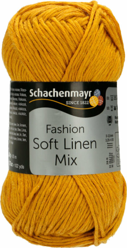 Hilo de tejer Schachenmayr Soft Linen Mix 00021 Lemon Hilo de tejer
