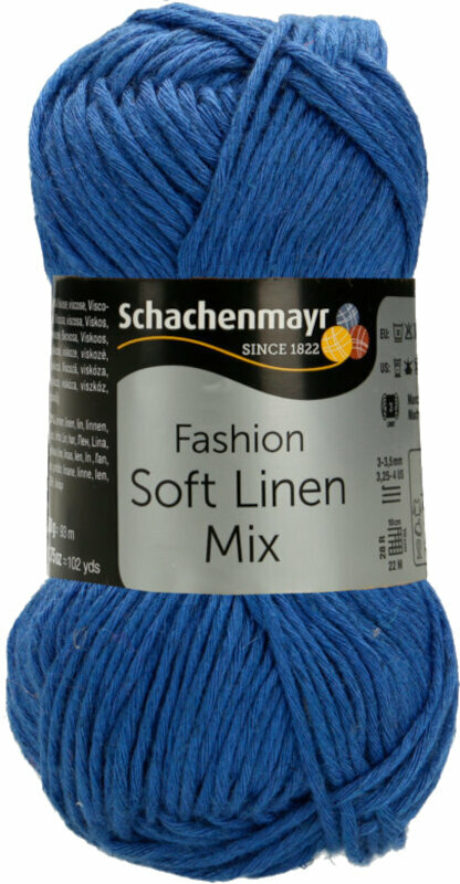 Fil à tricoter Schachenmayr Soft Linen Mix 00054 Royal Fil à tricoter