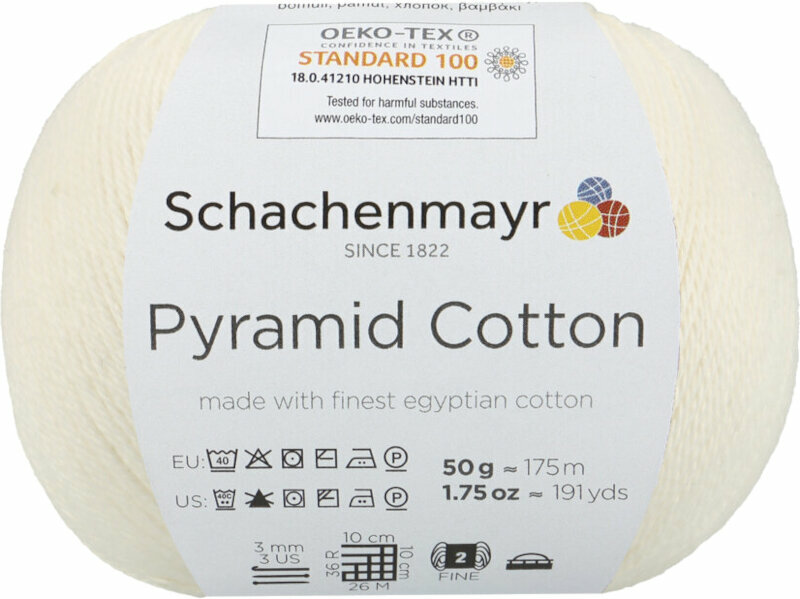 Pletacia priadza Schachenmayr Pyramid Cotton 00002 Nature