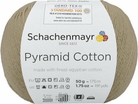 Knitting Yarn Schachenmayr Pyramid Cotton 00005 Beige Knitting Yarn - 1