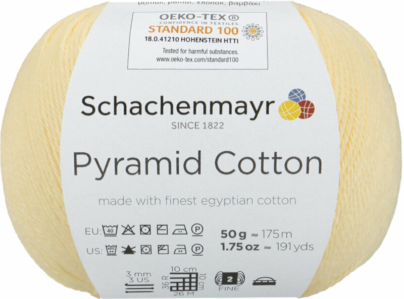 Pletacia priadza Schachenmayr Pyramid Cotton 00022 Vanilla