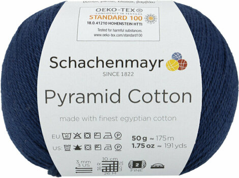 Pletacia priadza Schachenmayr Pyramid Cotton 00050 Marine - 1