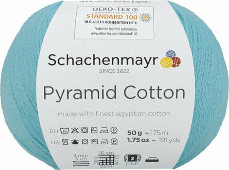 Fil à tricoter Schachenmayr Pyramid Cotton 00065 Turquoise - 1