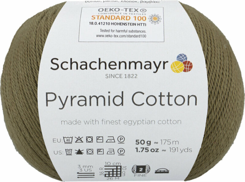 Fire de tricotat Schachenmayr Pyramid Cotton 00070 Khaki Fire de tricotat