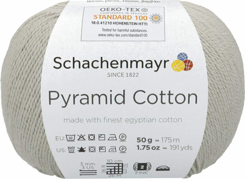 Νήμα Πλεξίματος Schachenmayr Pyramid Cotton 00090 Silver Νήμα Πλεξίματος
