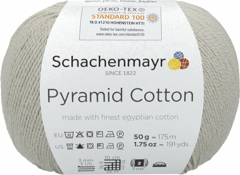 Pređa za pletenje Schachenmayr Pyramid Cotton 00090 Silver Pređa za pletenje