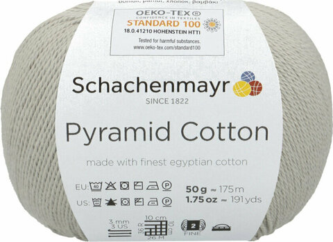 Strickgarn Schachenmayr Pyramid Cotton Strickgarn 00090 Silver - 1