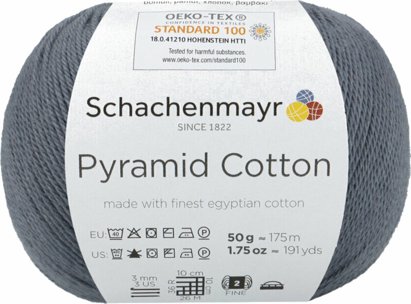 Knitting Yarn Schachenmayr Pyramid Cotton Knitting Yarn 00092 Graphite