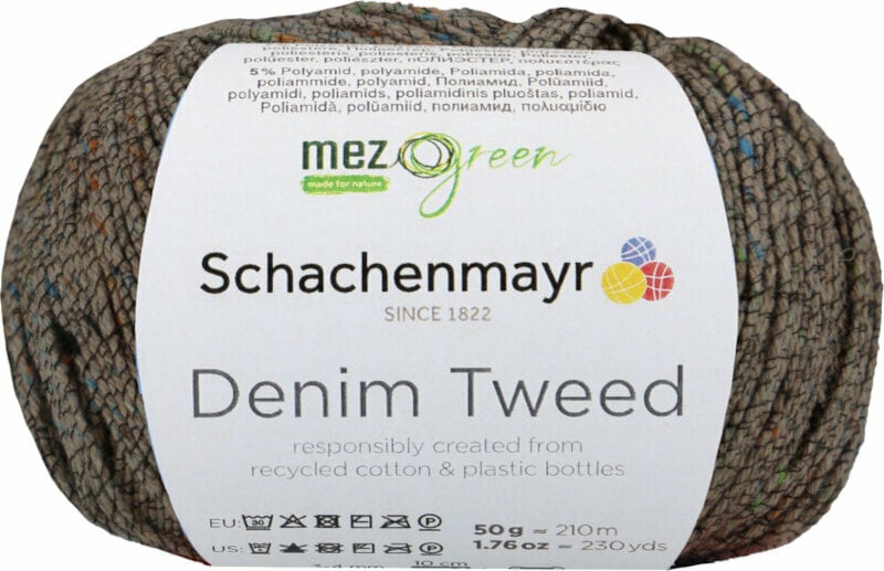 Fios para tricotar Schachenmayr Denim Tweed 00070 Khaki Fios para tricotar