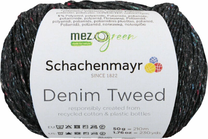 Knitting Yarn Schachenmayr Denim Tweed 00090 Carbon Knitting Yarn