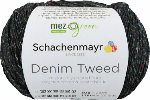 Knitting Yarn Schachenmayr Denim Tweed 00090 Carbon Knitting Yarn - 1