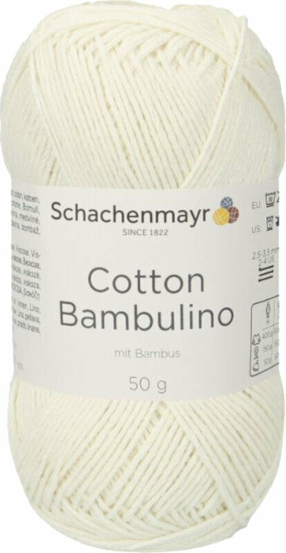 Hilo de tejer Schachenmayr Cotton Bambulino 00002 Hilo de tejer