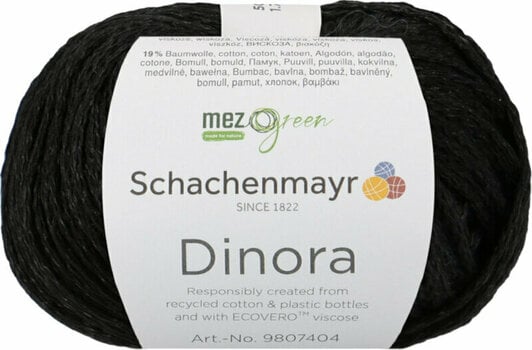 Knitting Yarn Schachenmayr Dinora 00099 Black - 1