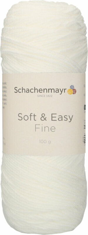 Pletilna preja Schachenmayr Soft & Easy Fine 00001 White Pletilna preja