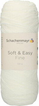 Strickgarn Schachenmayr Soft & Easy Fine 00001 White Strickgarn - 1