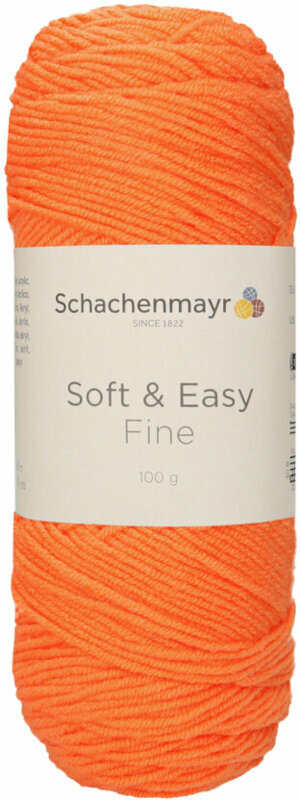Knitting Yarn Schachenmayr Soft & Easy Fine 00025 Orange Knitting Yarn