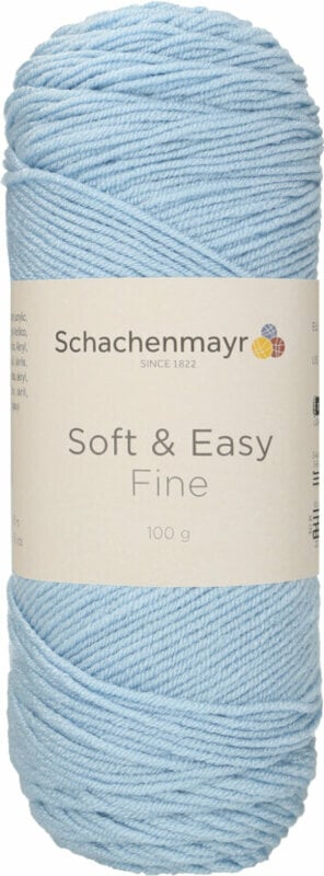 Knitting Yarn Schachenmayr Soft & Easy Fine 00052 Light Blue Knitting Yarn