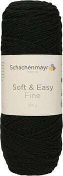 Pletacia priadza Schachenmayr Soft & Easy Fine 00099 Black Pletacia priadza - 1
