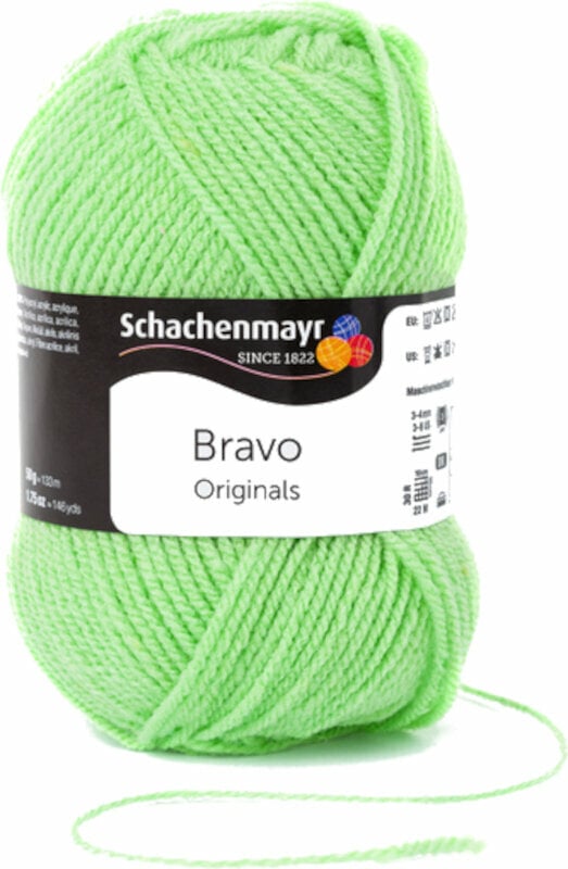 Knitting Yarn Schachenmayr Bravo Originals 08351 Kiwi Knitting Yarn