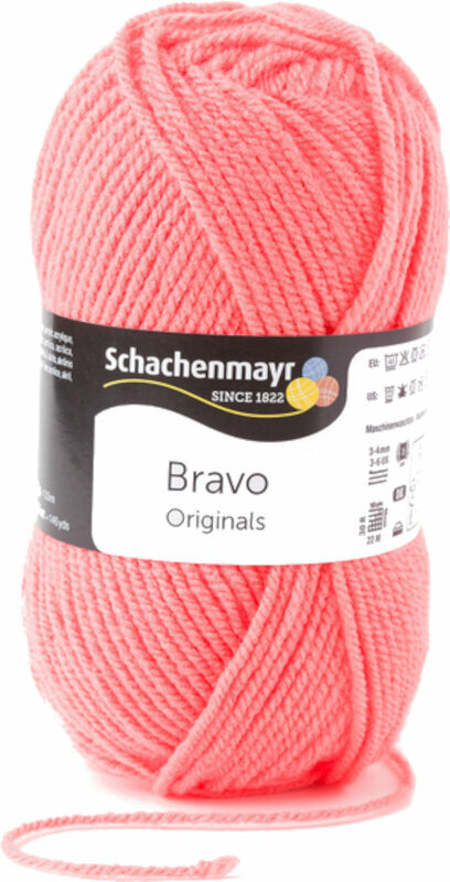 Fios para tricotar Schachenmayr Bravo Originals Fios para tricotar 08342 Salmon