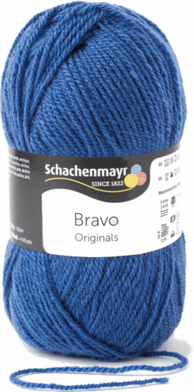 Knitting Yarn Schachenmayr Bravo Originals 08340 Cobalt Knitting Yarn