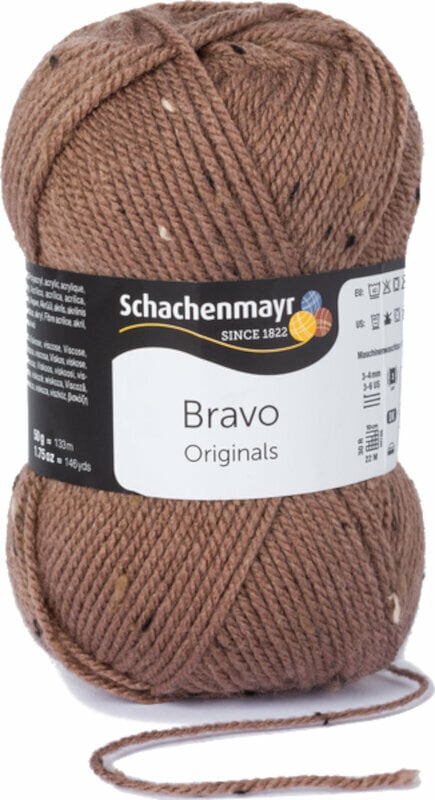 Knitting Yarn Schachenmayr Bravo Originals 08374 Wood Tweed Knitting Yarn