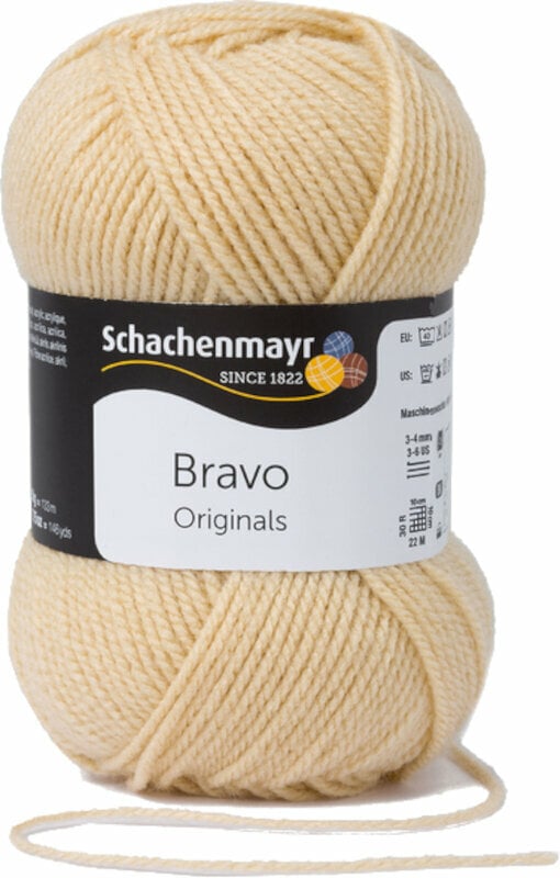 Knitting Yarn Schachenmayr Bravo Originals 08364 Sand Knitting Yarn