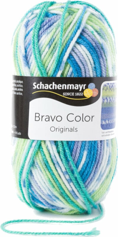 Hilo de tejer Schachenmayr Bravo Color Aqua Jacquard Color 02080 Hilo de tejer