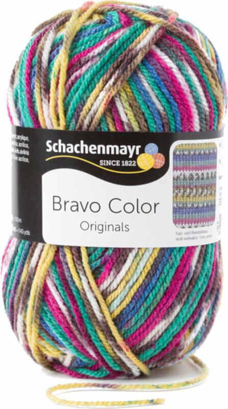 Knitting Yarn Schachenmayr Bravo Color Knitting Yarn Aqua Jacquard Color 02084