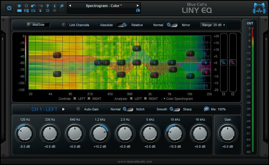 Virtuális effekt Blue Cat Audio LinyEQ (Digitális termék)