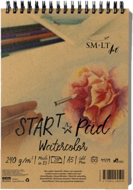 Vázlattömb Smiltainis Start Pad Watercolor A5 240 g