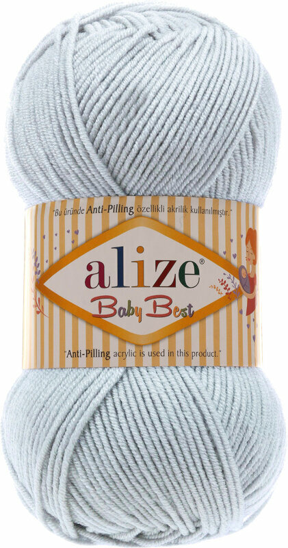 Kötőfonal Alize Baby Best 224 Light Grey