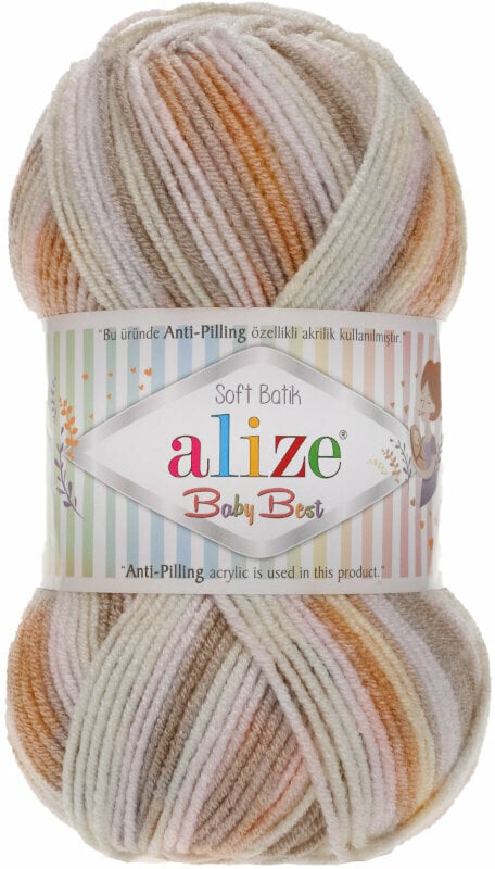 Fios para tricotar Alize Baby Best Batik 7541 Fios para tricotar